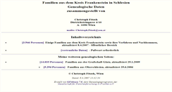 Desktop Screenshot of frankenstein-genealogie.info