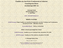 Tablet Screenshot of frankenstein-genealogie.info